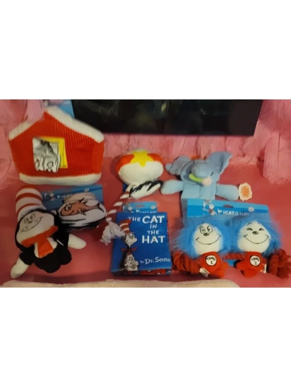 DR SEUSS CAT IN THE HAT DOG TOY SET - MULTI-TOYS - YOU CHOOSE -